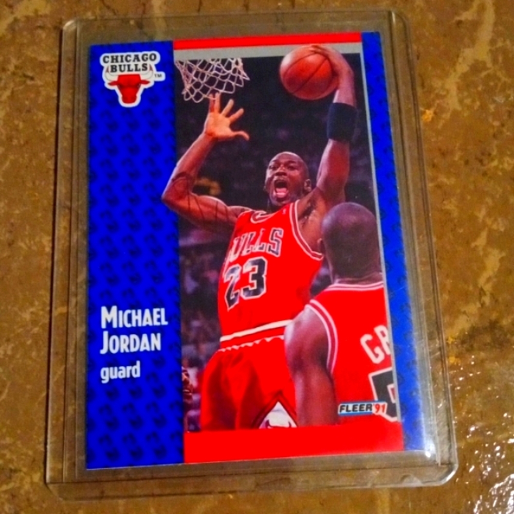 🔥 Micheal Jordan "Rare" Fleer '91 Chicago Bulls NBA Basketball Card.